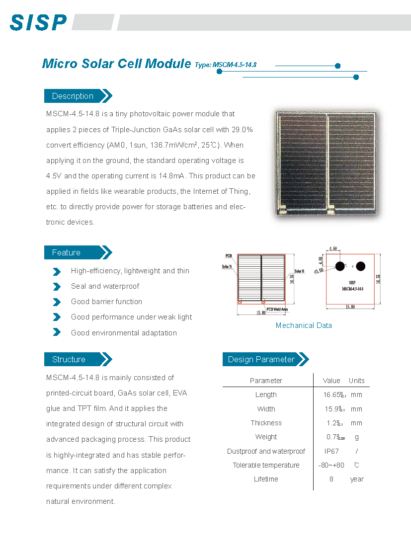 micro solar cell module